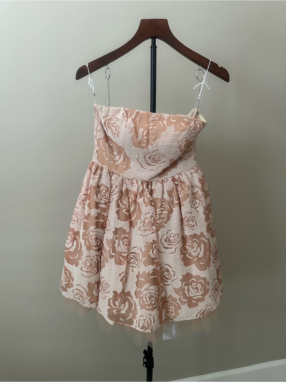 Gianni Bini Powder Pink and Tan Floral Party Dress for Girls